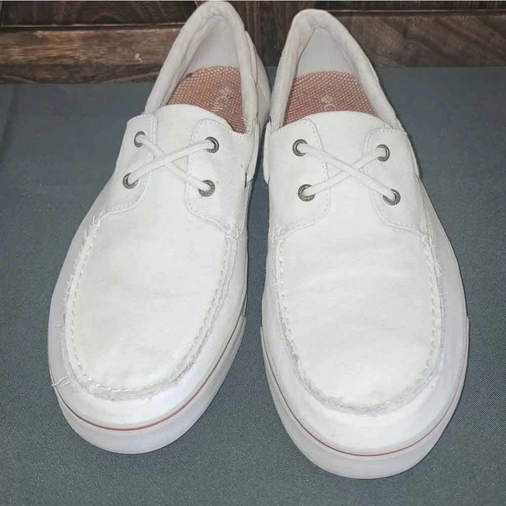 Columbia Vulc N Vent Boater Topsider Lace Shoes Seaside White Men's Size 14